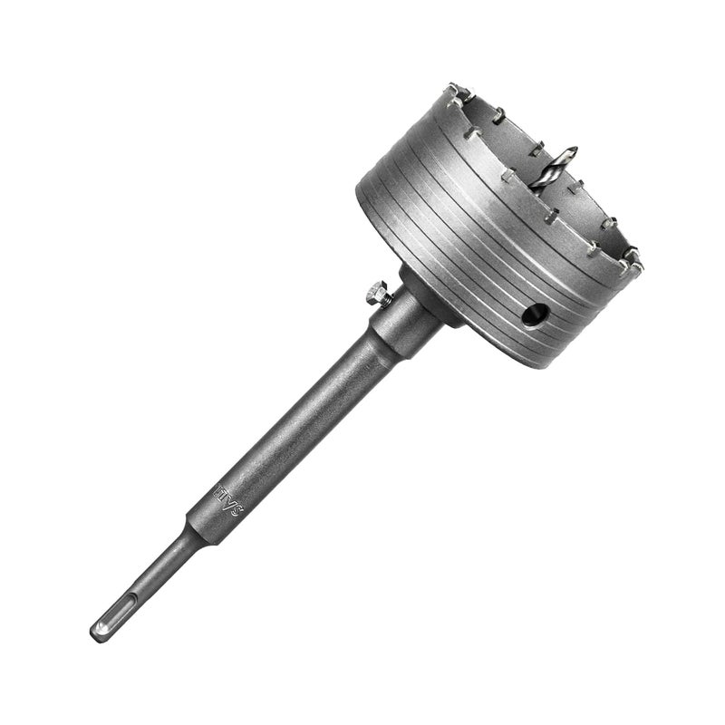 SALI Concrete Hole Saw Kits 4-5/16"（110mm）Tungsten Steel Wall Hole Cutter Drill Bit Sets with 220mm SDS Plus Shank Connecting Rod，110mm Center Positioning Drill Bits for Cinder Block,Brick,Adobe Wall - Image 1